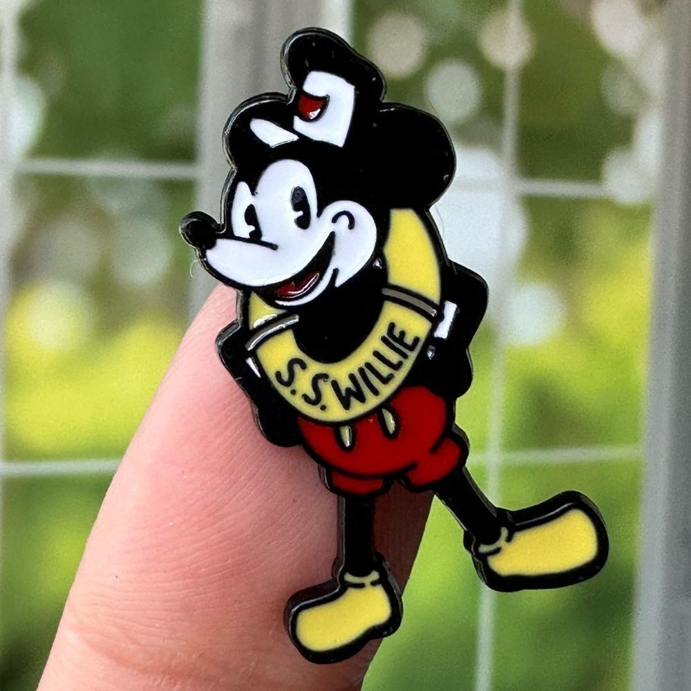 Vintage Mickey Mouse S.S. Willie Enamel Pin/ Brooch Lapel